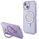 Etui Guess Ring Stand Script Glitter MagSafe na iPhone 15 Plus / 14 Pl