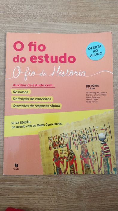 O fio do estudo- caderno para auxiliar o estudo de história- 7° ano