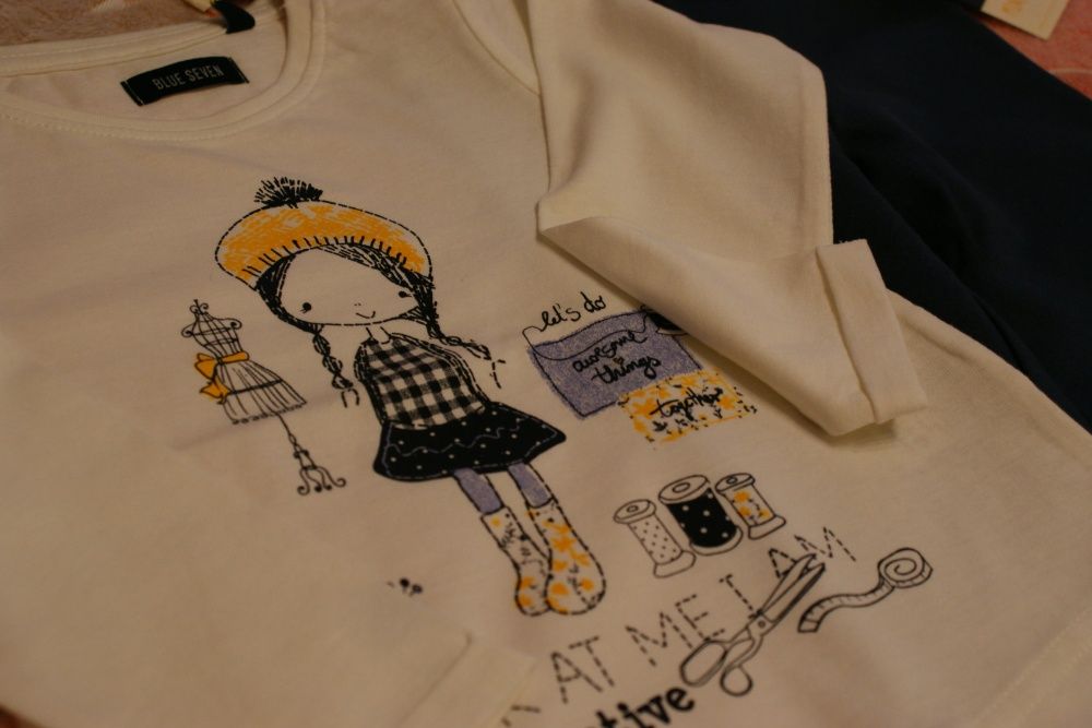 Zestaw, komplet: legginsy, bluzka Blue Seven