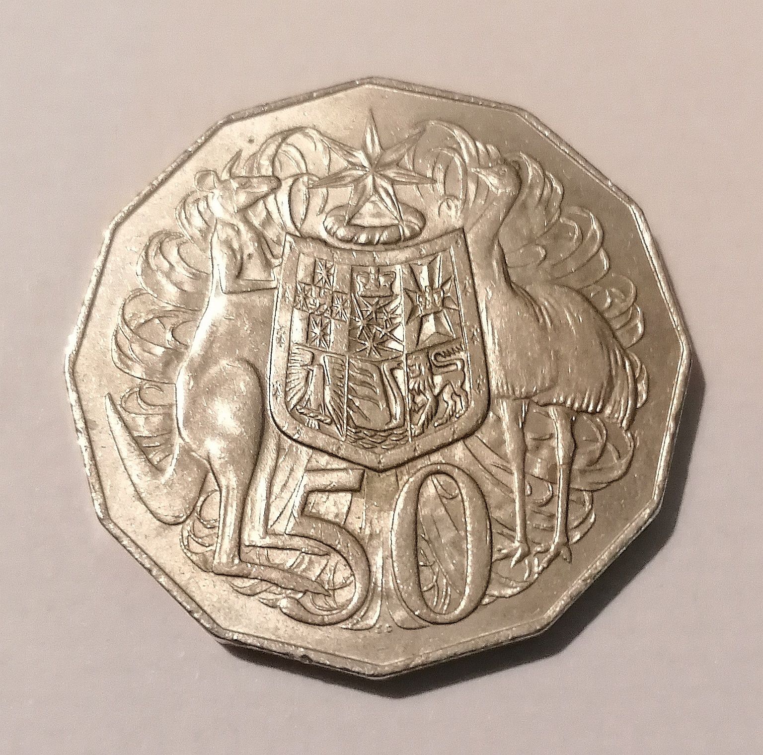 Moeda 50cents. Australia, 1978