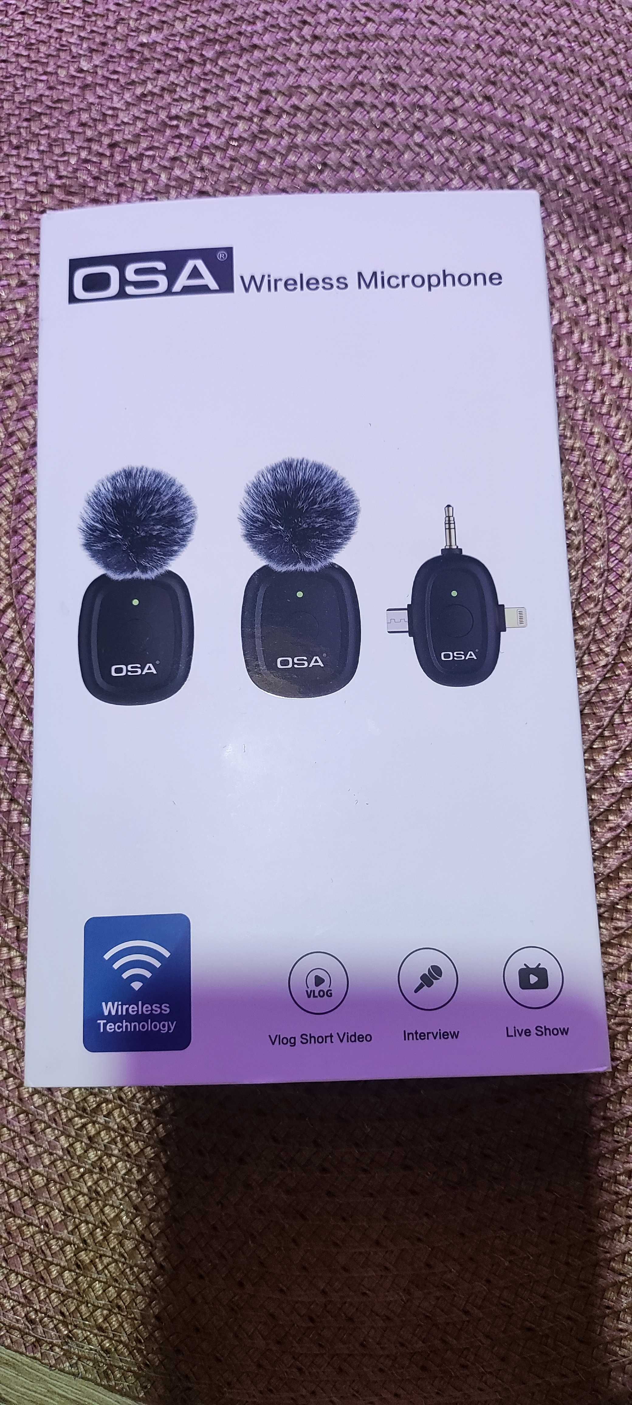 Microfones de lapela sem fio