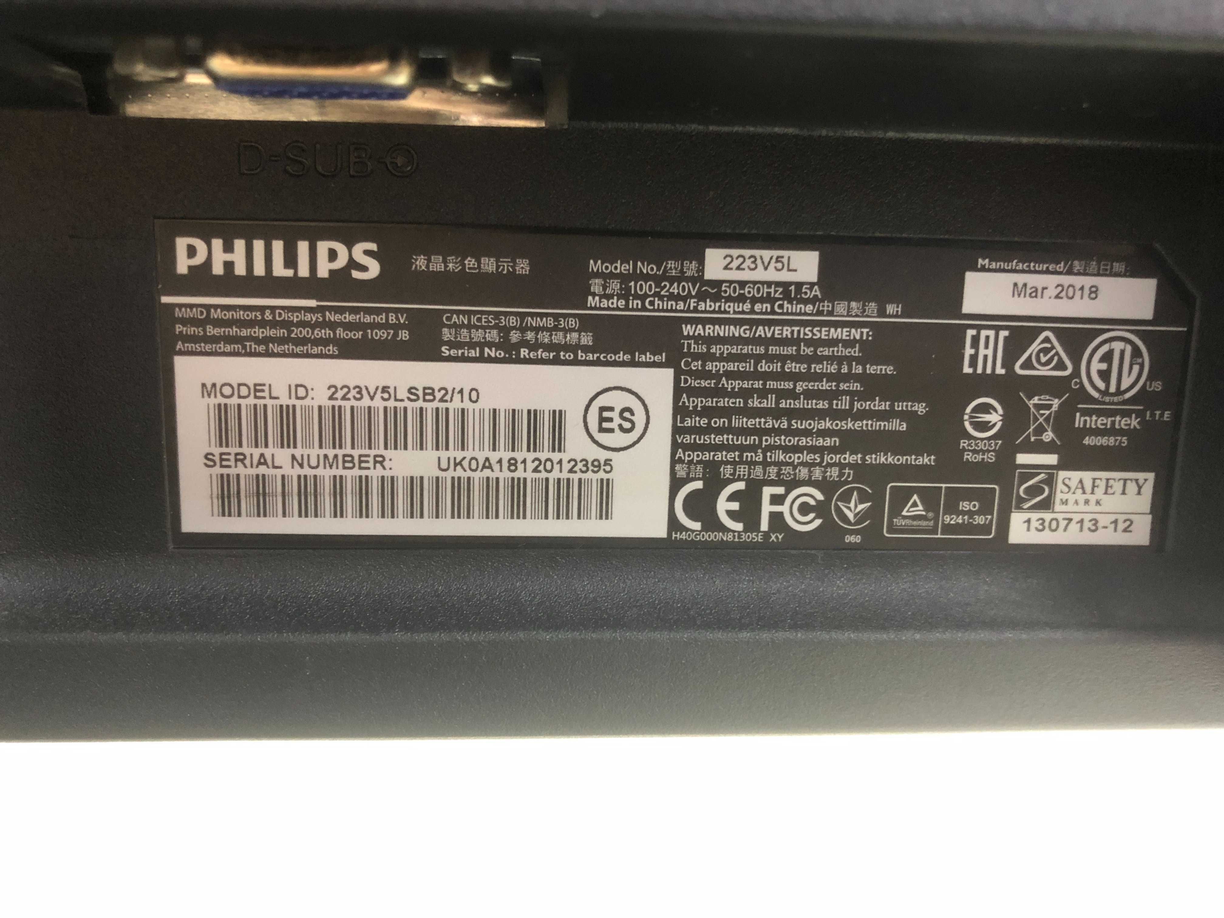 монитор philips 22