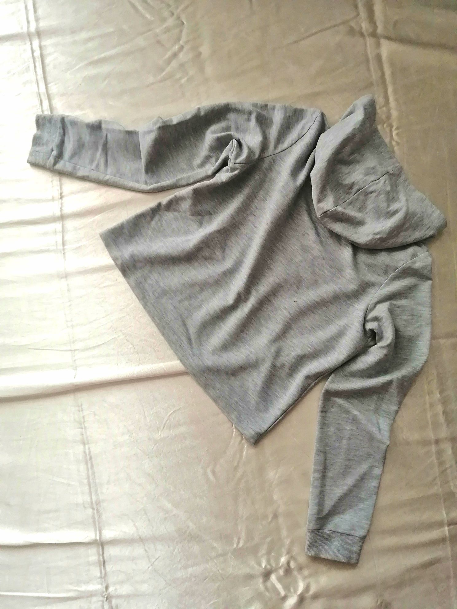 Bluza H&M szara 146 152 krótka kaptur długi rękaw