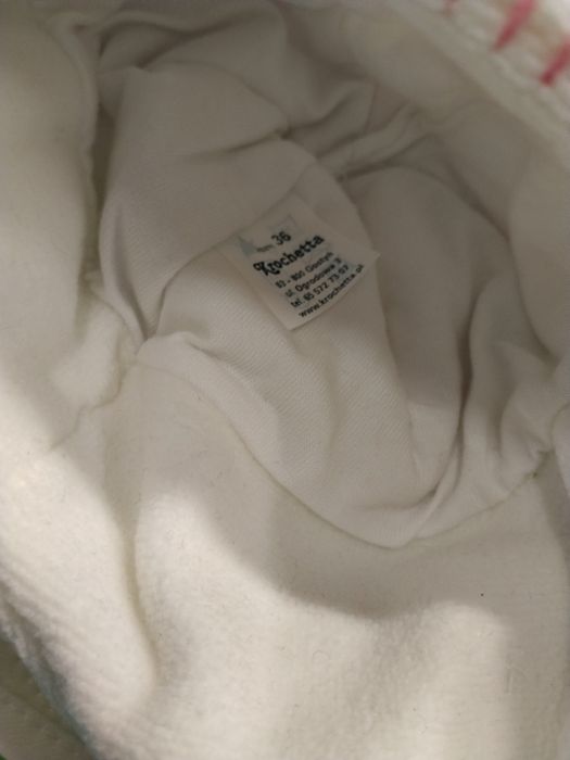 Czapeczka niemowlęca zimowa wiązana