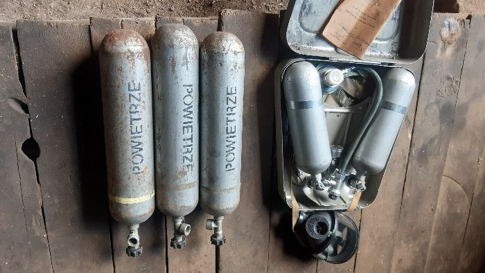 Nowy aparat powietrzny APS2/1-25 +trzy butle i maska 1000 zł