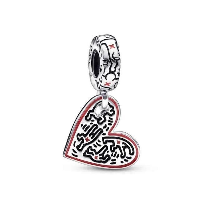 Pendente Keith Haring x Pandora Line Art People Dangle Prata Lei 925