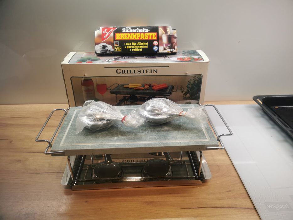 Grill z marmurowym blatem, z płytą, Grillstein