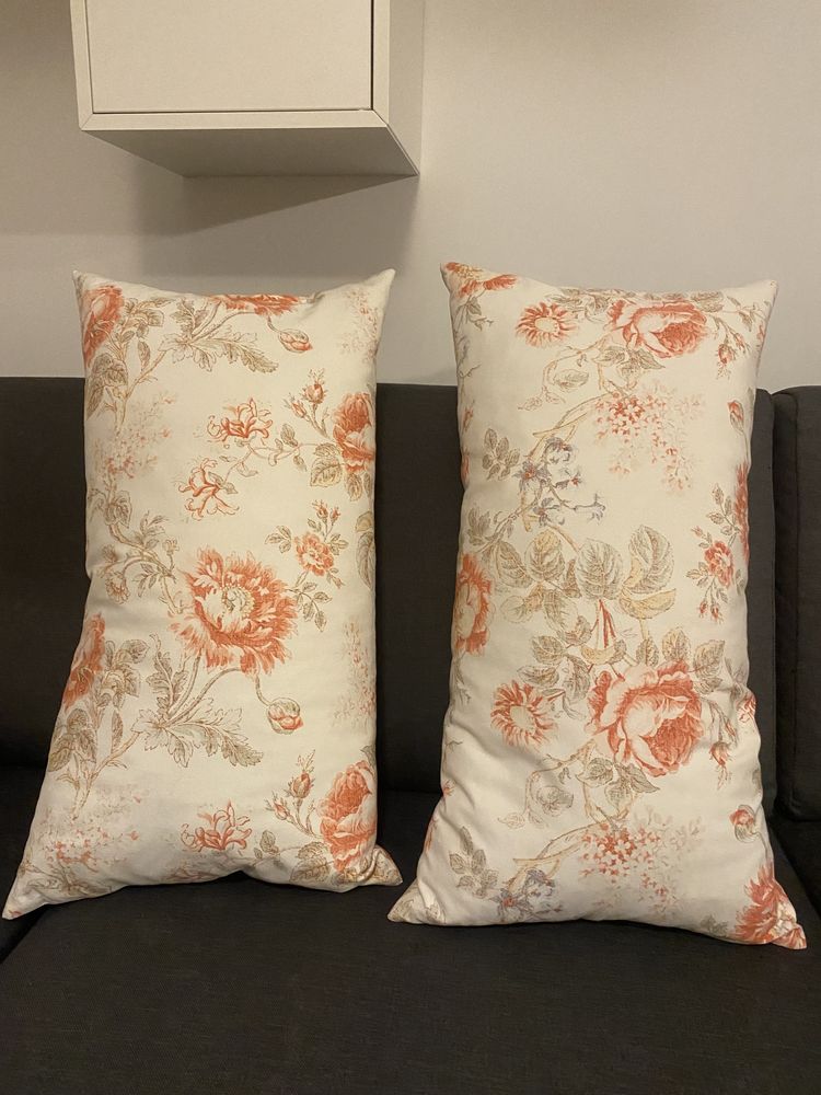 Dwie poduszki dekoracyjne ikea róże vintage
