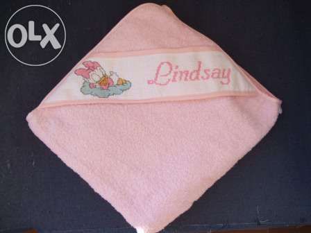 Toalhas de banho bordadas para bebé, 100% algodão