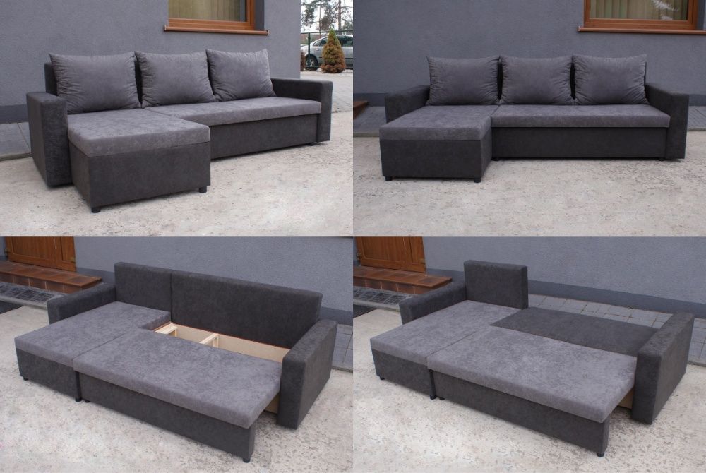 Narożnik Lana z funkcją spania! Kanapa Łózko Rogówka Sofa