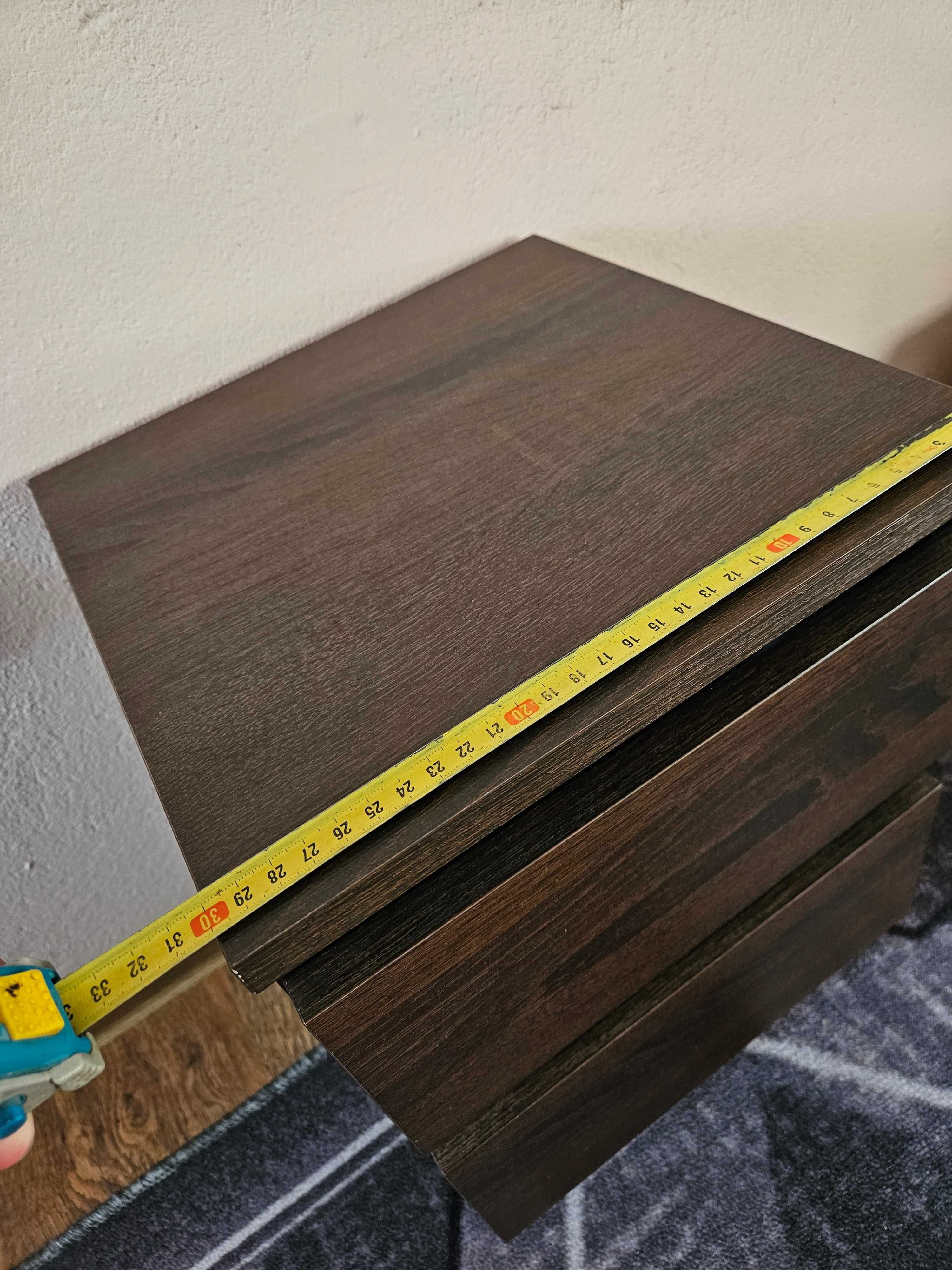 Złożona szafka nocna 40x30cm szuflady, Dąb Wenge nakastlik do sypialni