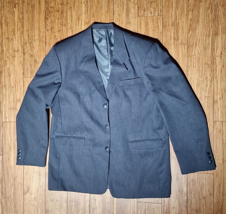 Garnitur granatowy jednolity