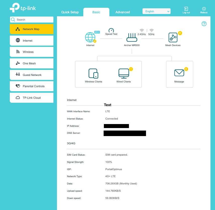 Router TP LINK Archer MR500 4G+ CAT6  300 Mbps