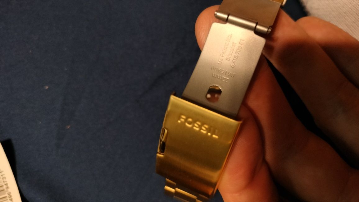 Fossil FS5658 Zegarek męski, 42 mm, Złoty/Zielony, gwarancja