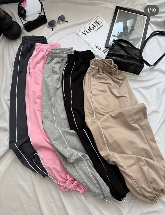 Спортивные штаны оверсайз на затяжках