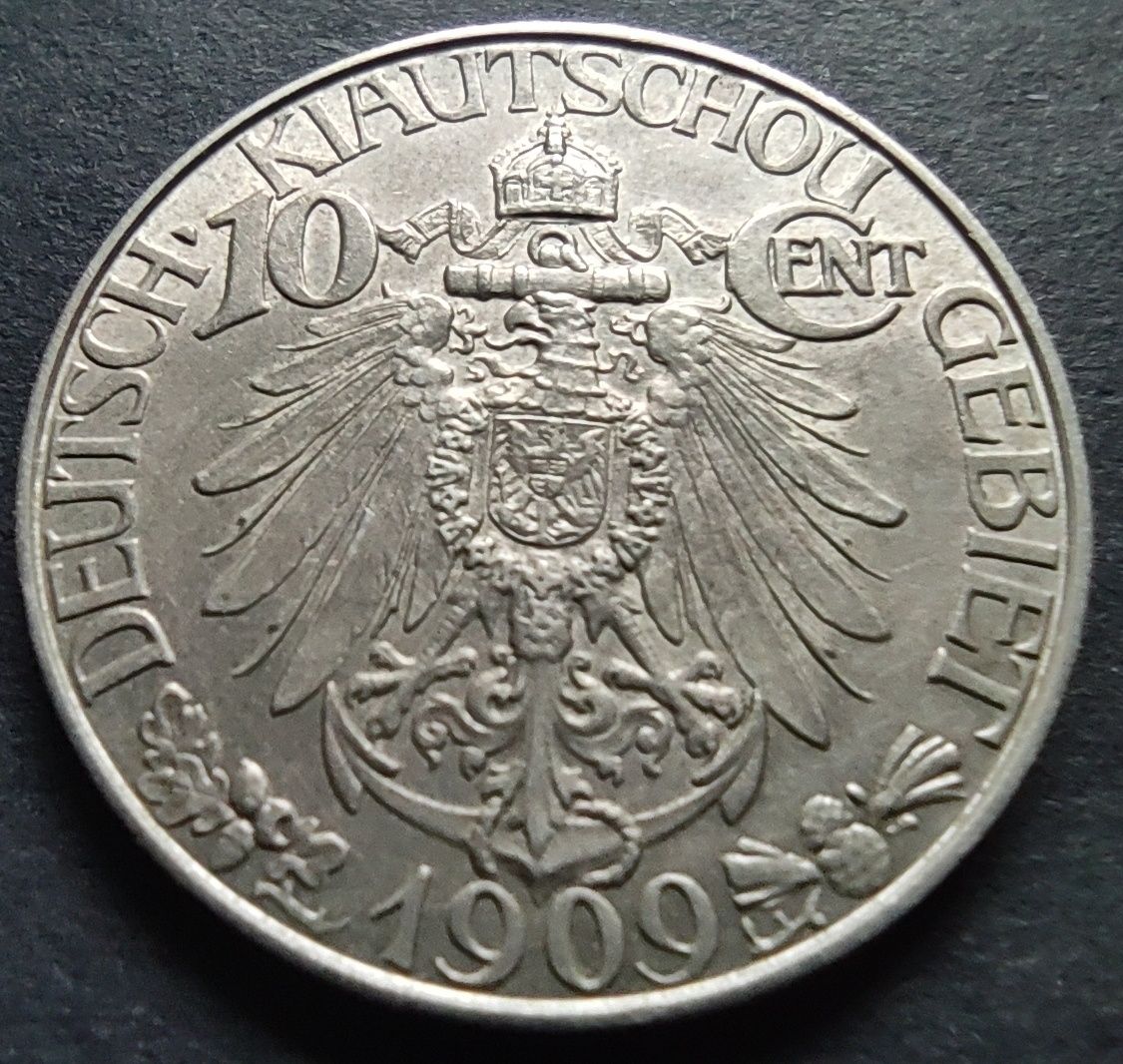 10 centów 1909 Kiautschou - Niemiecka Kolonia