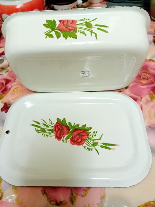 Лоток емальований, посуд кухонний