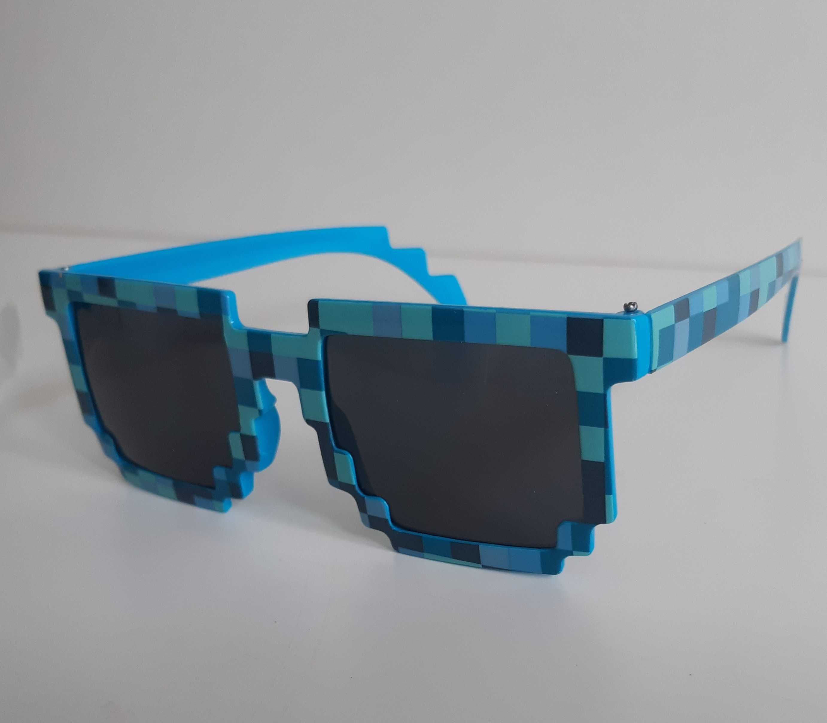 Óculos de Sol Novos Estilo Retro Xadrez Tons Azul Plástico