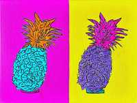 Obraz akrylowy nowoczesny „Ananasy”