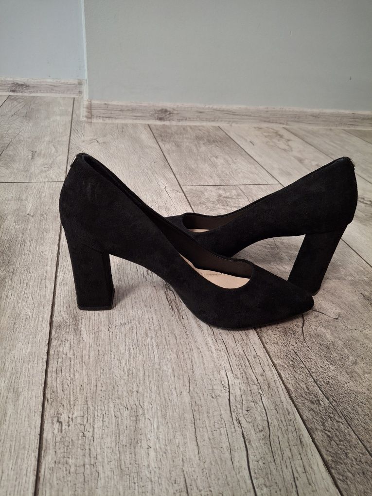 czarne buty na obcasie czółenka rozmiar 40