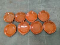 8 Pratos em barro Francesinha