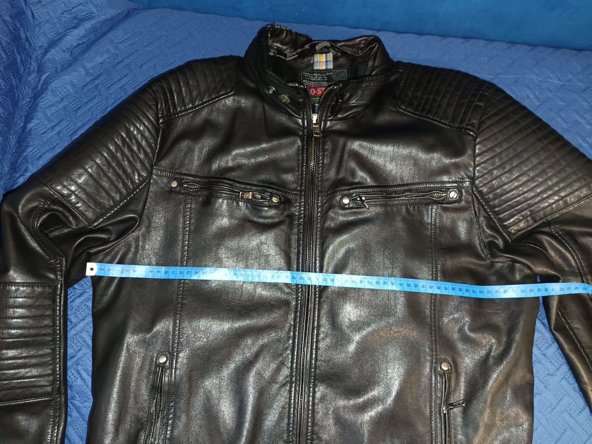 Kurtka motocyklowa  eko skóra z kapturem Go start XXL