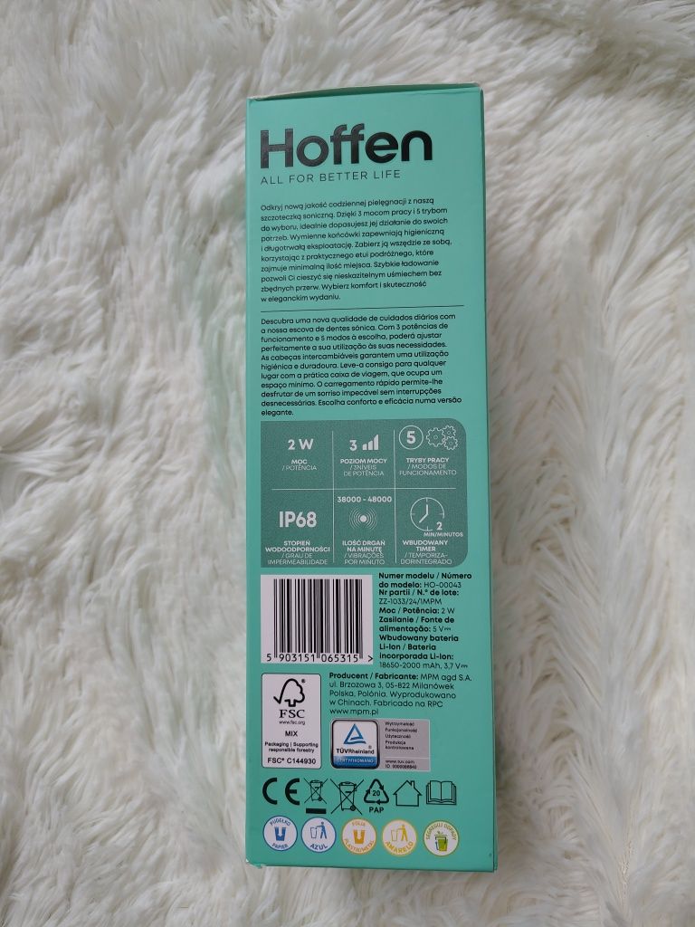 Szczoteczka do zębów soniczna Hoffen ładowanie indukcyjne