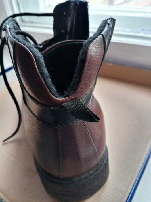 Чоловічі черевики зимові чоботи шкіряні коричневі утеплені