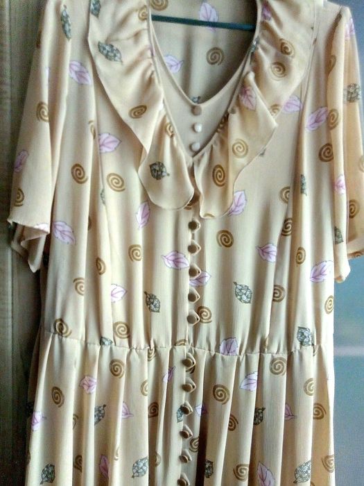 Крепдешиновое натуральное шёлковое платье