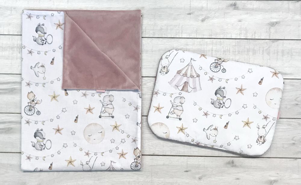 Kocyk minky gładkie 75x100 / komplet