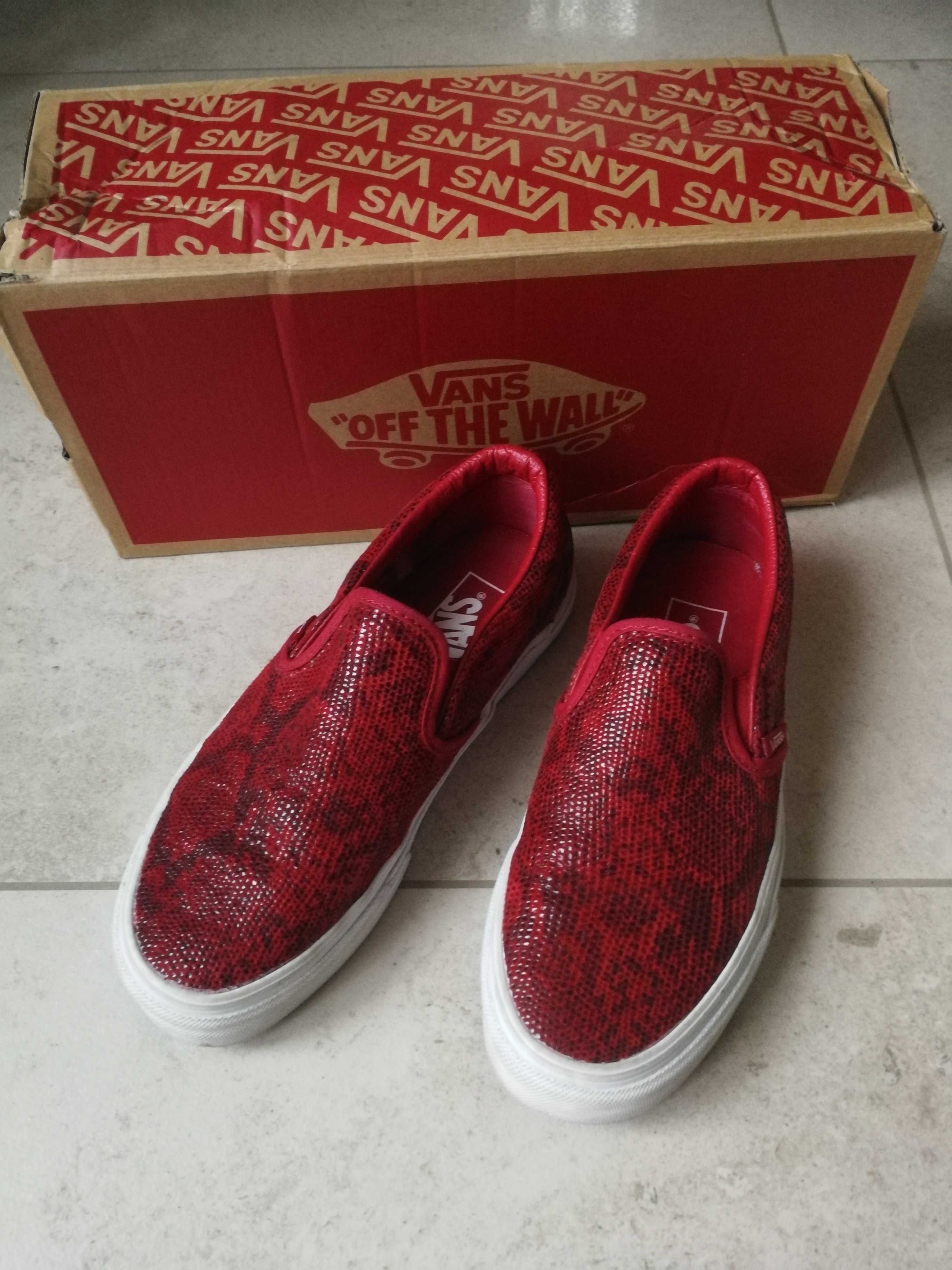 Czerwone trampki tenisówki Vans rozmiar 36 22,5 cm, jak nowe