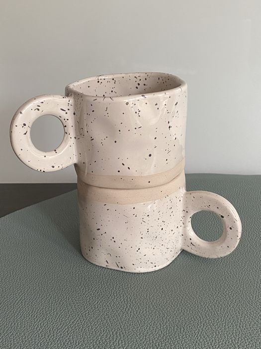 Zestaw Kubków ceramicznych (kremowe)