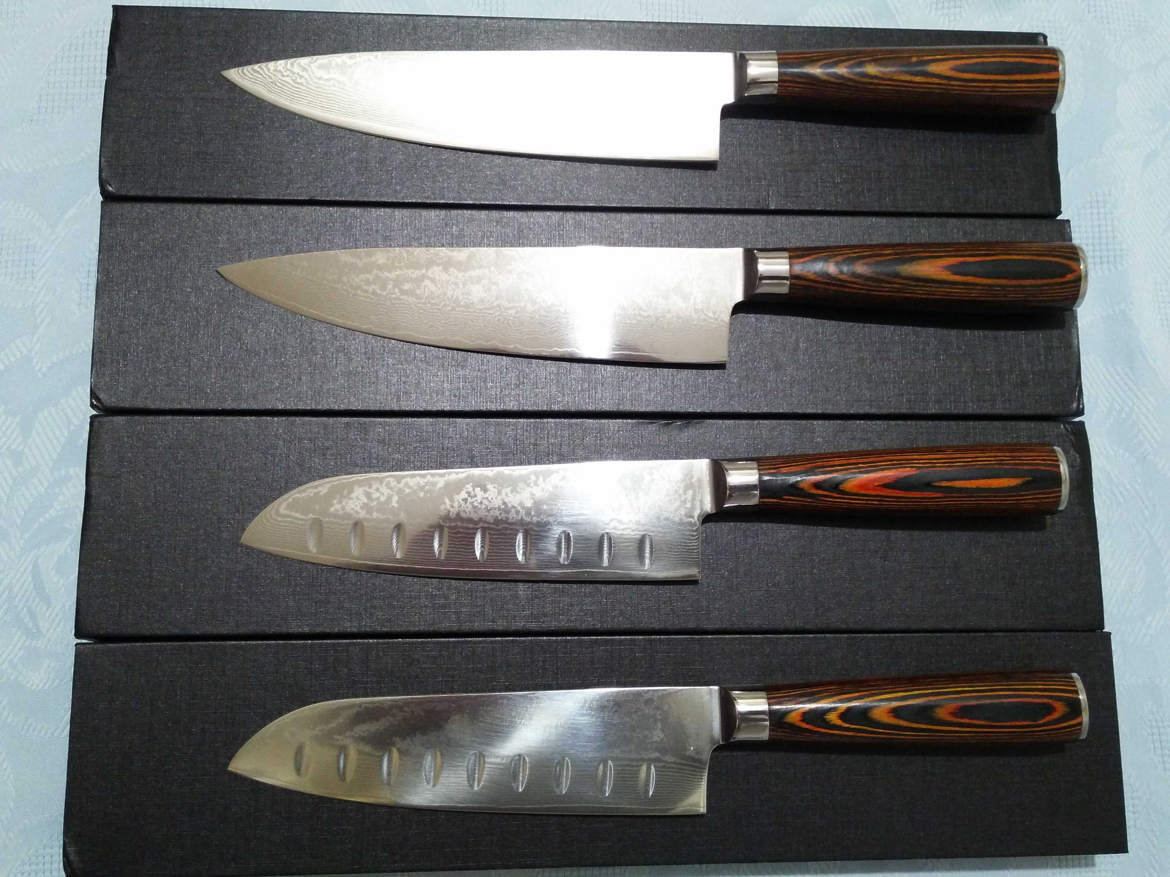 Нож сантоку Дамаск 67 шаров Япония (17.5 см. лезвие)