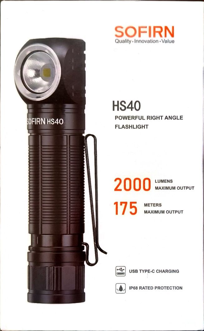 Налобный фонарь Sofirn HS40,диод sst40 5000к, аккум. 18650 в  комплект