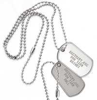 Dog Tag , chapa de identificação militar  personalizada,  us. army