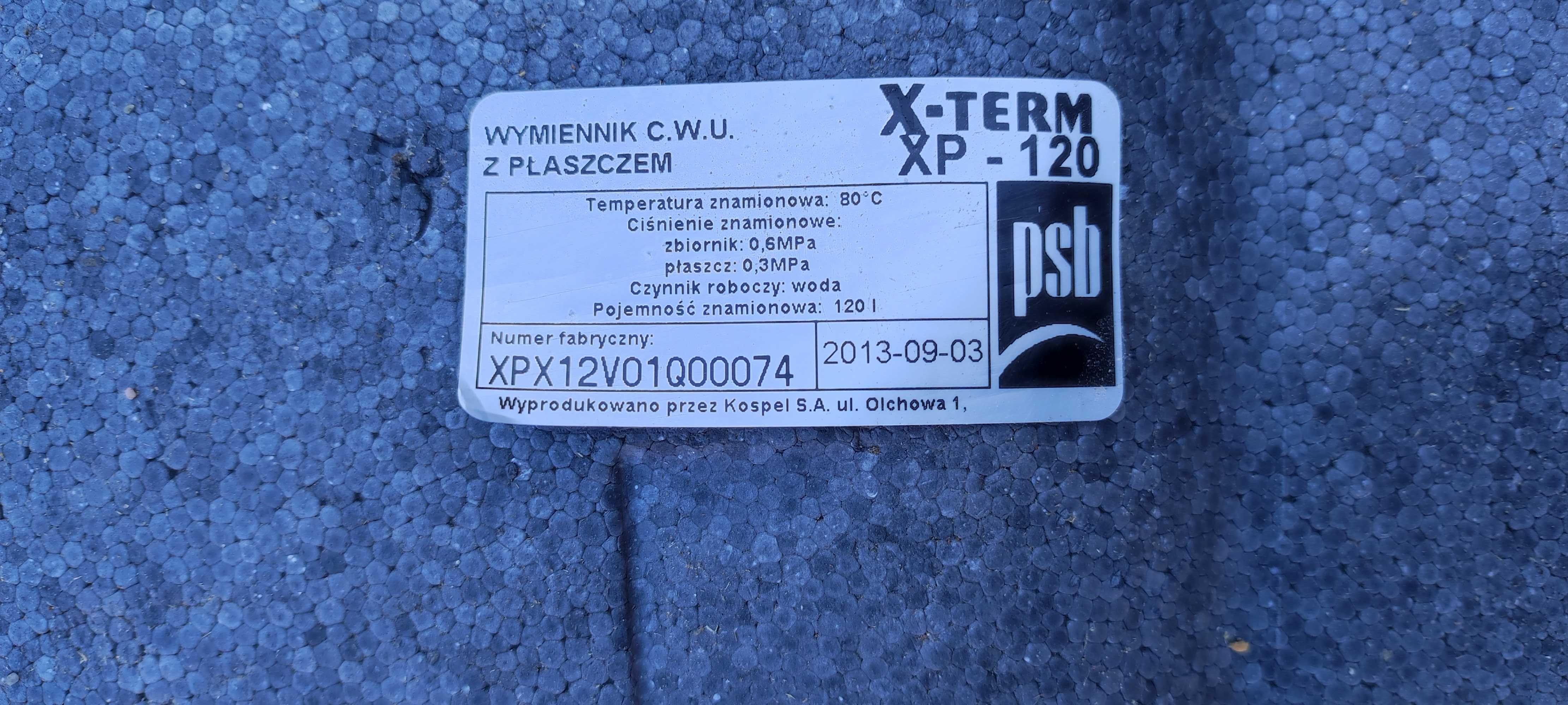 Wymiennik C.W.U z płaszczem 120l