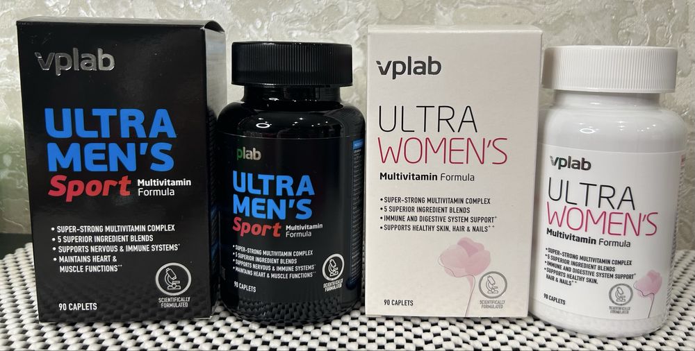 Мужские витамины Ultra Men's Sport 90 каплетс VPLab, Ultra Women’s 90