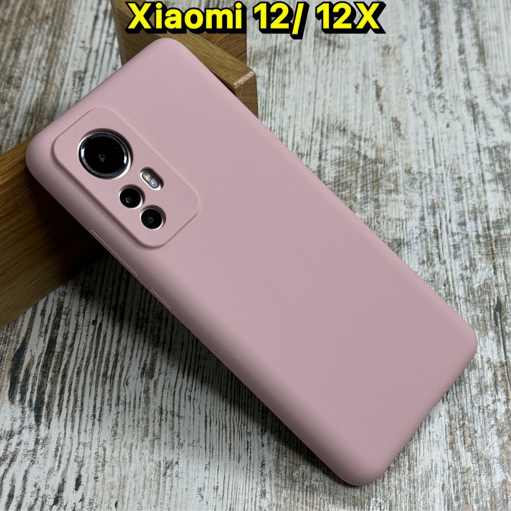 Не пачкаются! Чехол Silicone Case на Xiaomi 12/ 12X. Микрофибра чохол