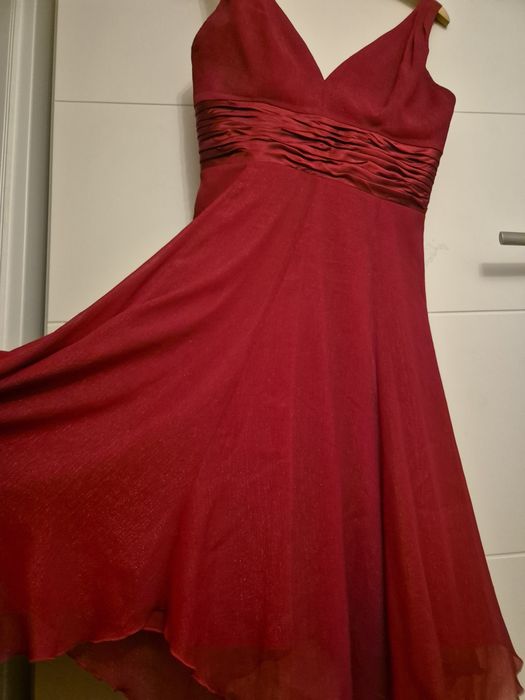 Sukienka koktajlowa 38/40 czerwona