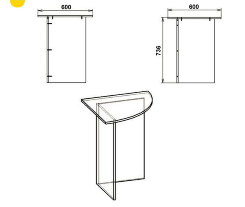 Стол угловой в прихожую, спальню