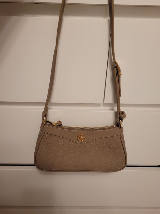 Mała zgrabna torebka GC beżo w stylu Gucciwa hit sezonu