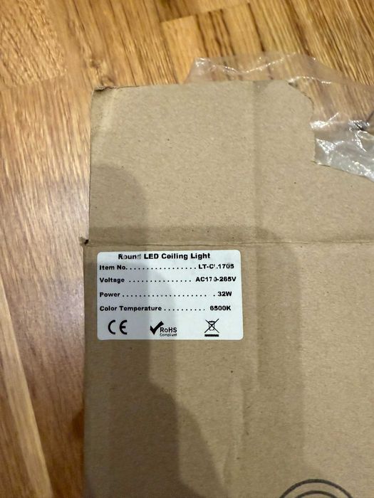 Plafon ledowy lampa sufitowa ścienna okrągły 32W 6500K