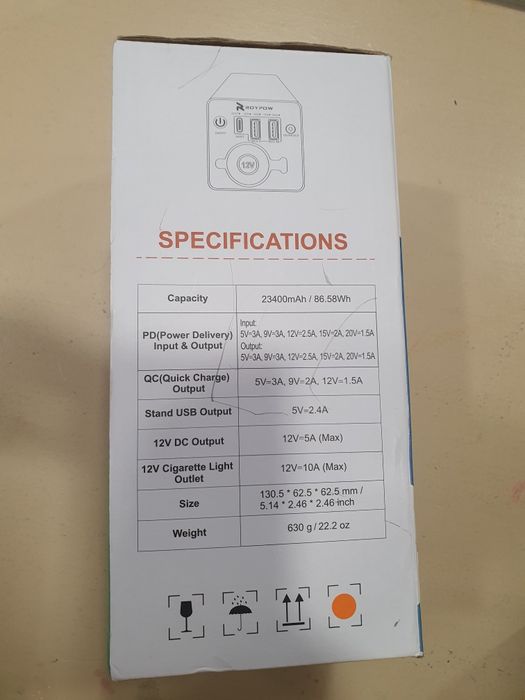 Bateria -ROYPOW capacidade 23400mAh /86.58Wh