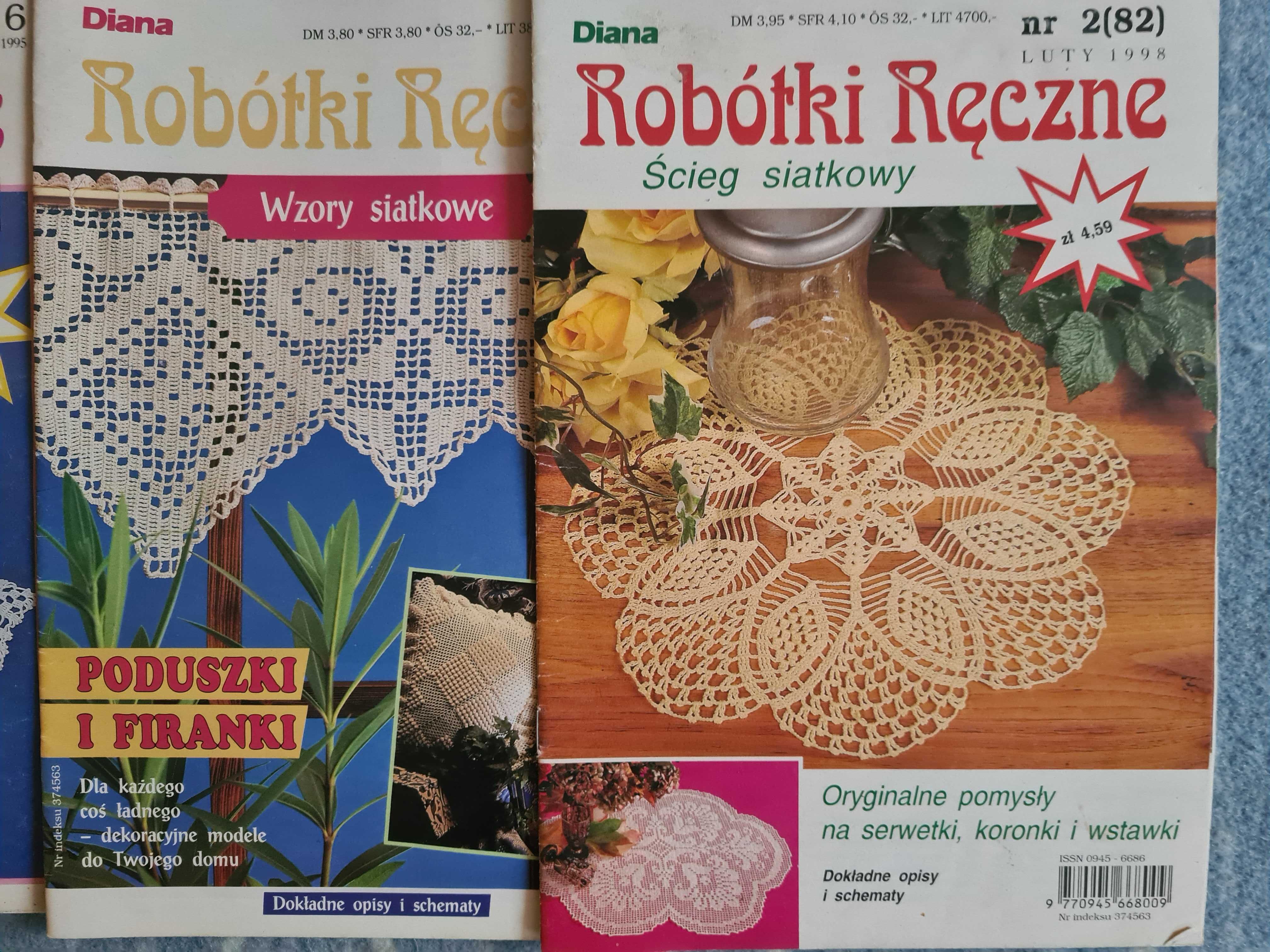 Zestaw 8. broszurek Diana z robótkami ręcznymi.