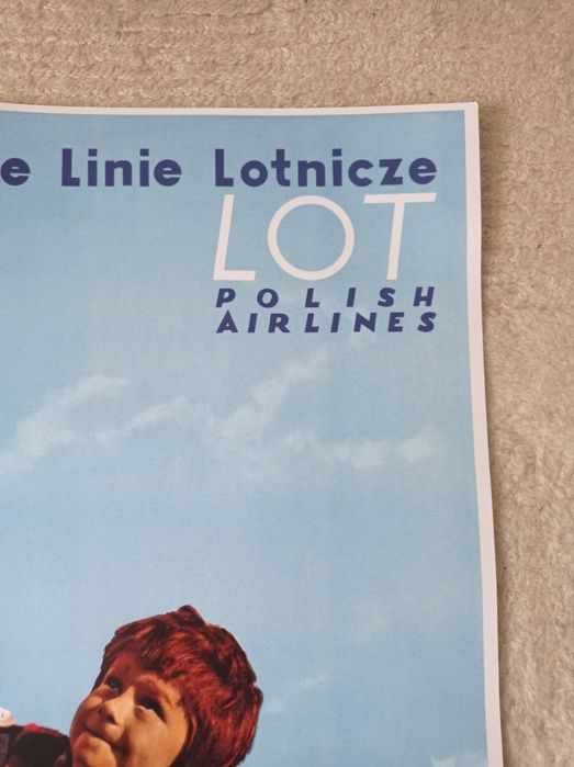 Plakat LOT Tomasz Rumiński reprint oryginału z 1965 roku KULTOWY