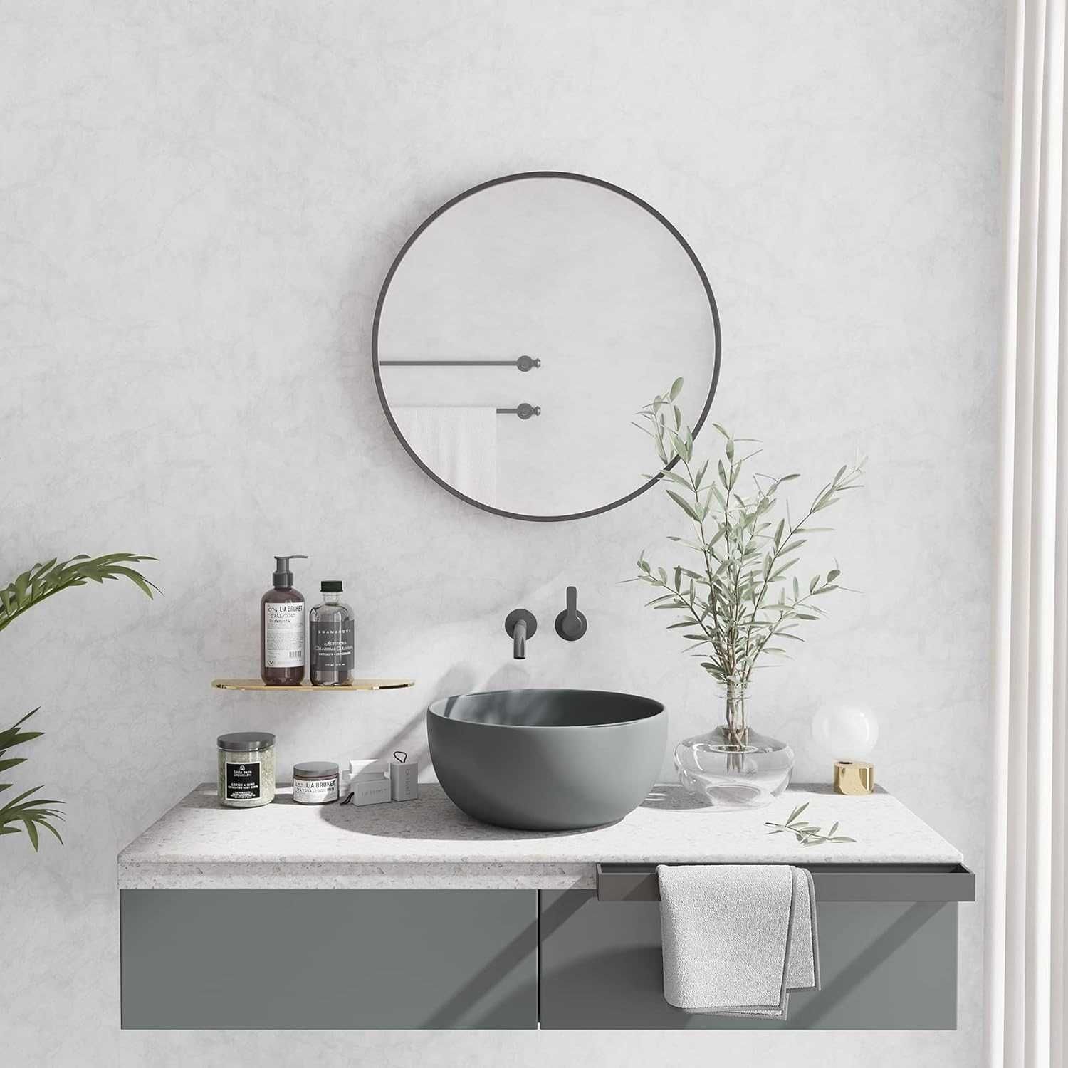 Nowe lustro okrągłe / lusterko / 40 cm / szkło hartowane !2611!