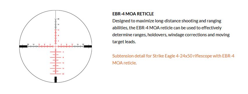 Luneta celownik Vortex Strike Eagle 4-24x50 EBR-4 MOA