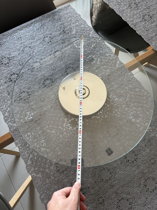 Prato giratorio em vidro 50cm