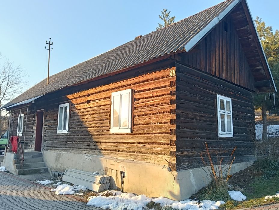 Dom do rozbiórki przeniesienia z bala 18cm stan Bdb 13,7x5,2m drewno