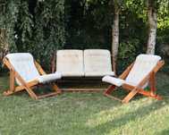 Zestaw mebli Ikea Kontiki Kon Tiki sofa fotele vintage retro PRL 80